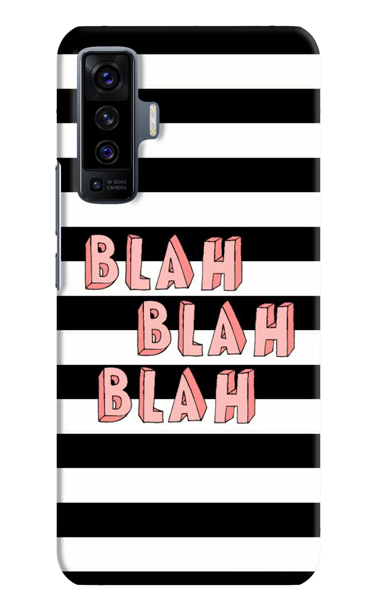 Blah Blah Blah Vivo X50 Hard Case Back Cover by Casekaro