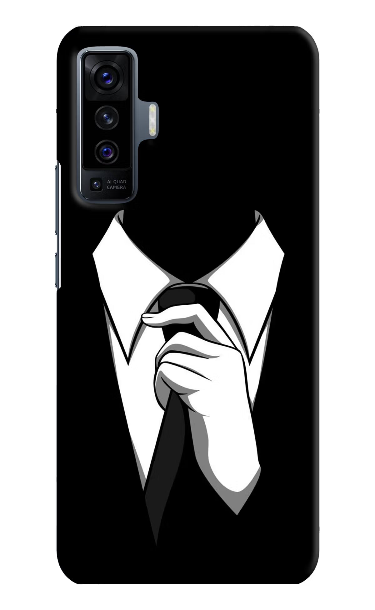 Black Tie Vivo X50 Hard Case Back Cover by Casekaro
