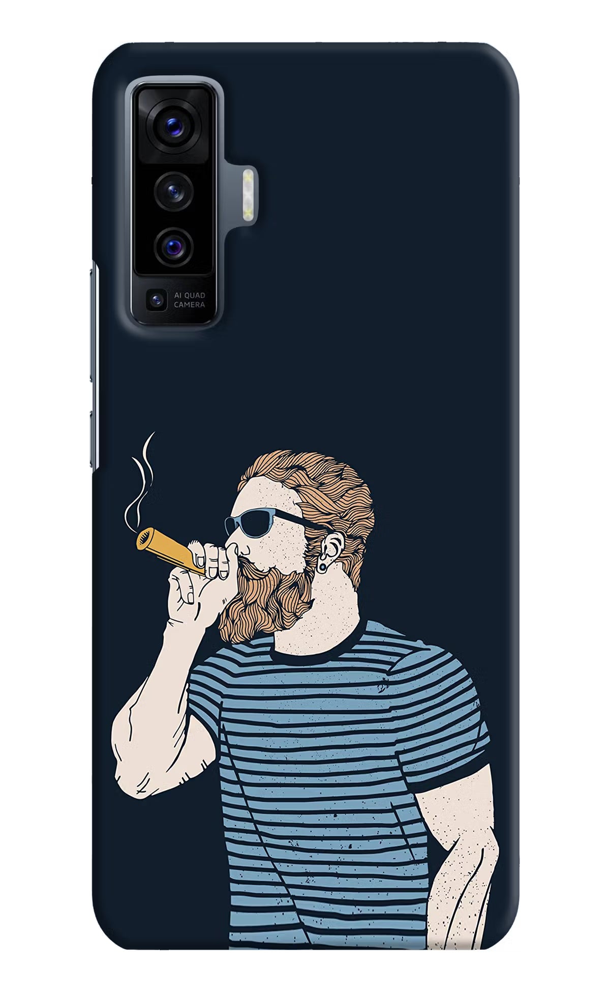 Smoking Vivo X50 Hard Case Back Cover by Casekaro