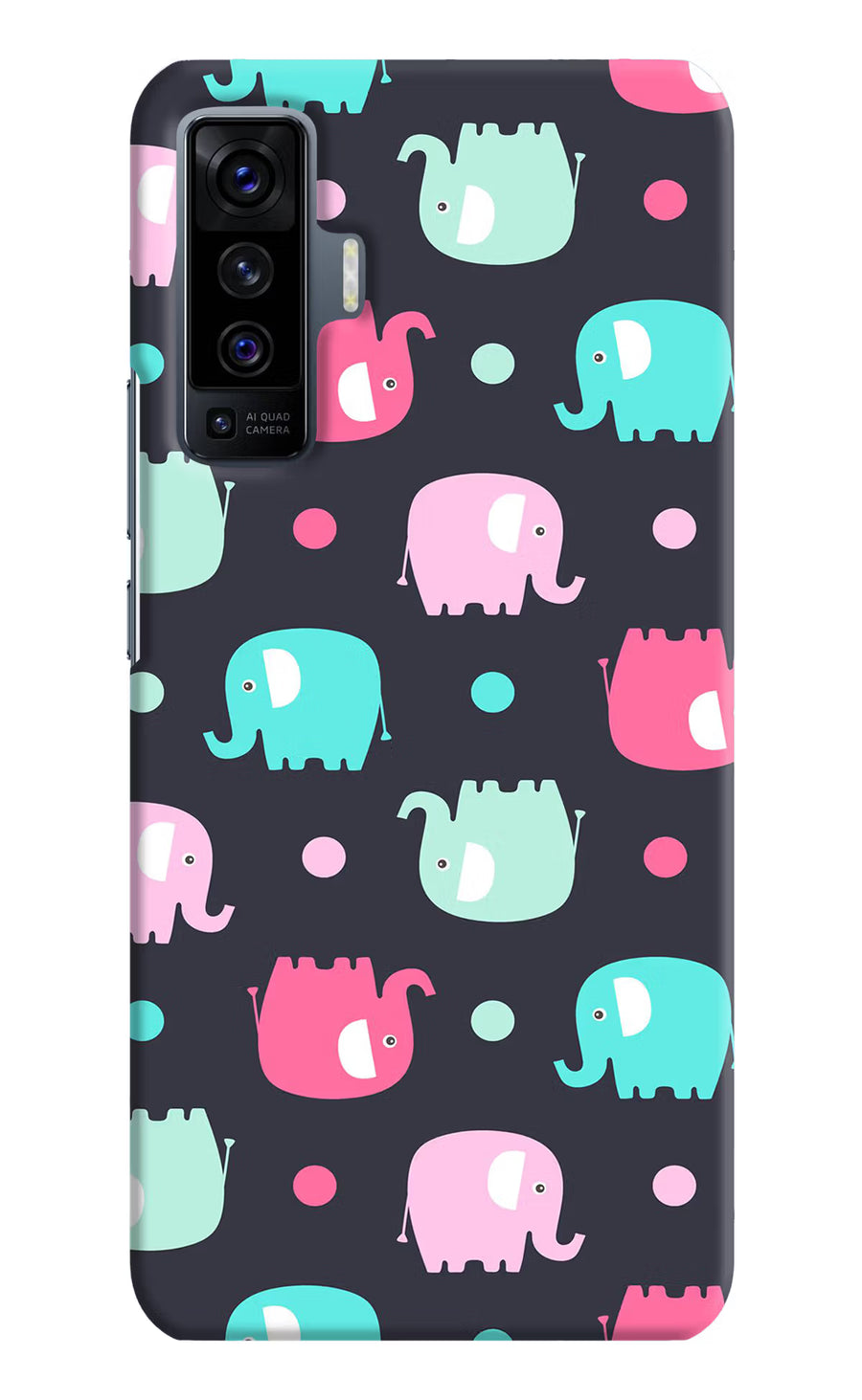 Elephants Vivo X50 Back Cover, Hard case