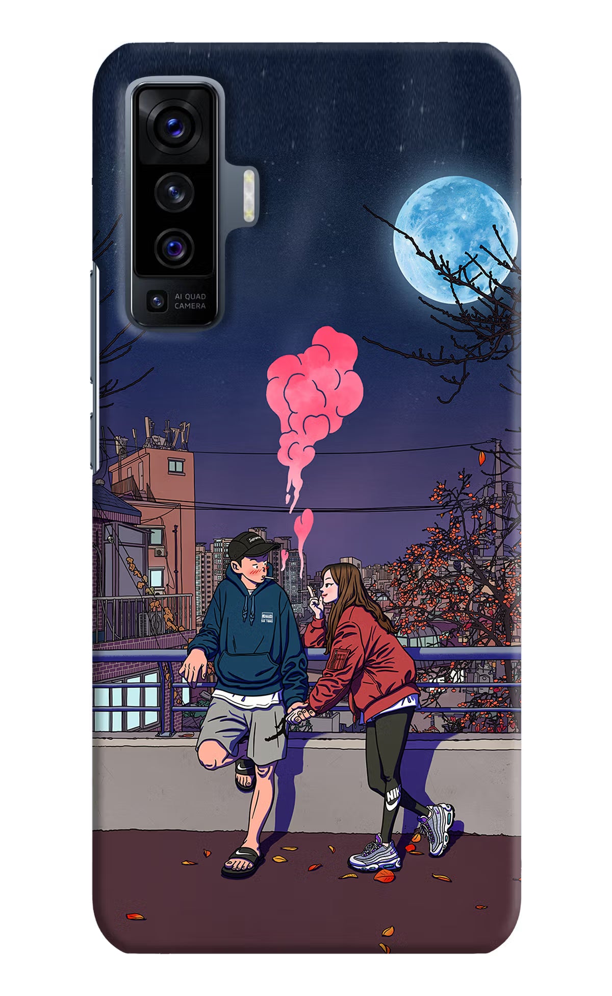 Chilling Couple Vivo X50 Hard Case Back Cover by Casekaro