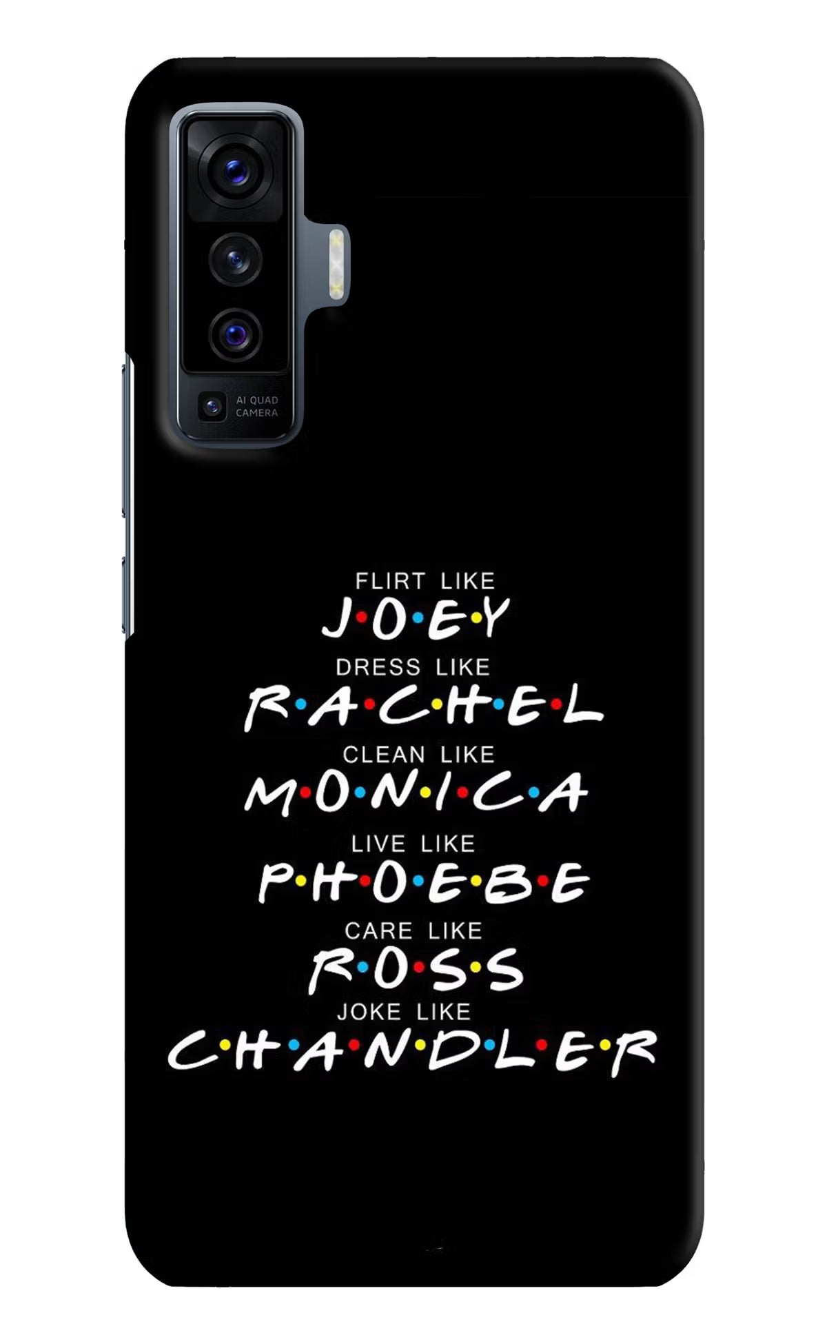 FRIENDS Character Vivo X50 Hard Case Back Cover by Casekaro
