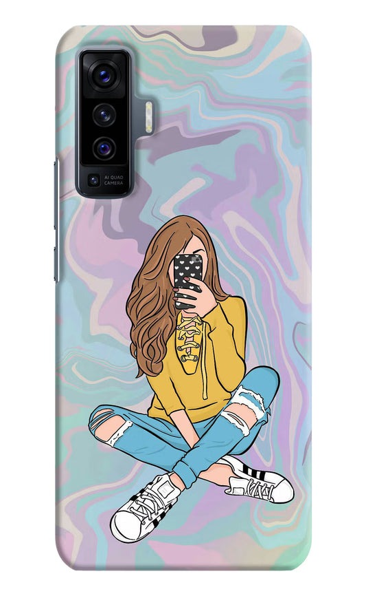Selfie Girl Vivo X50 Hard Case Back Cover by Casekaro