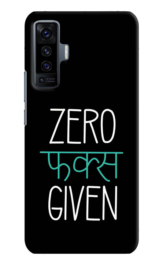 Zero Fucks Given Vivo X50 Hard Case Back Cover by Casekaro