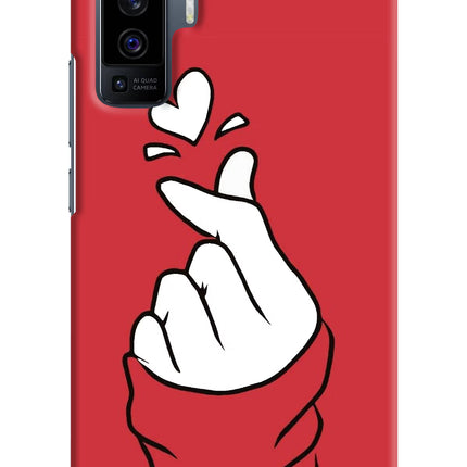 Korean Love Sign Vivo X50 Hard Case Back Cover by Casekaro