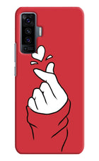 Korean Love Sign Vivo X50 Hard Case Back Cover by Casekaro