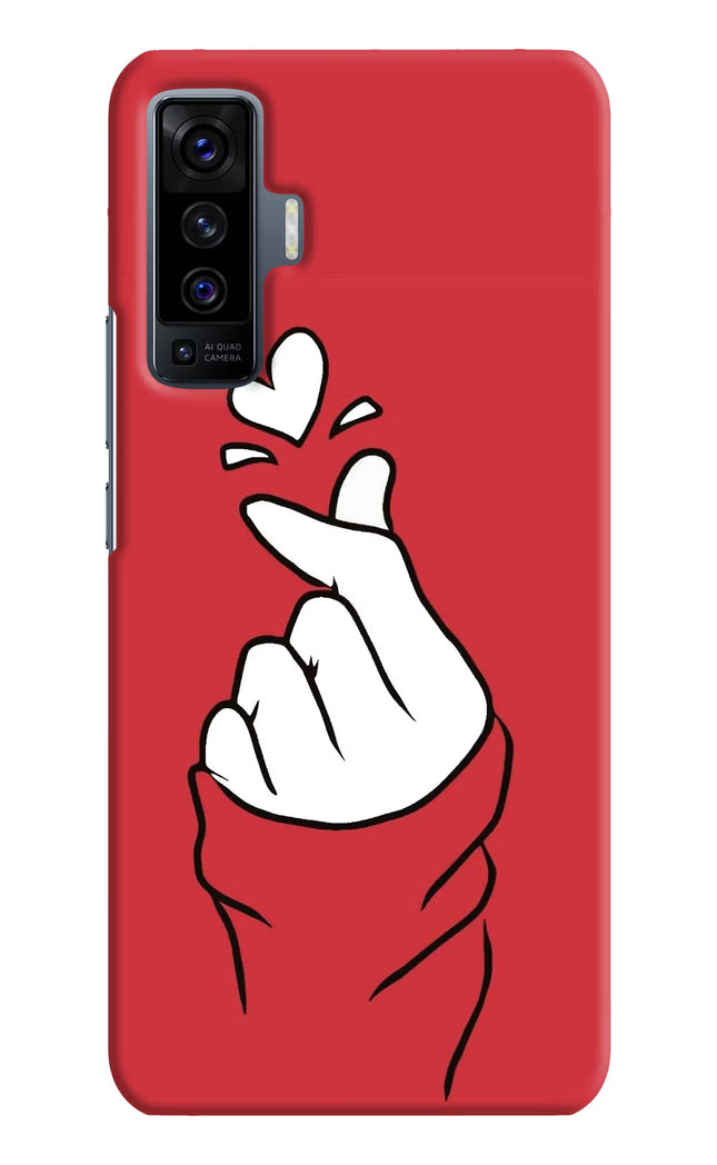 Korean Love Sign Vivo X50 Hard Case Back Cover by Casekaro