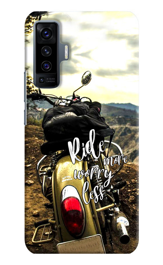 Ride More Worry Less Vivo X50 Hard Case Back Cover by Casekaro