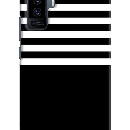 Black and White Print Vivo X50 Hard Case Back Cover by Casekaro