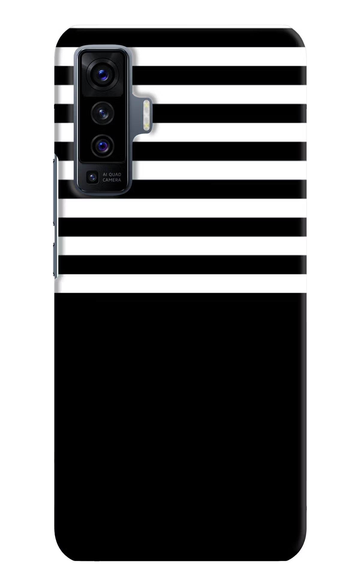 Black and White Print Vivo X50 Hard Case Back Cover by Casekaro