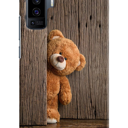 Teddy Wooden Vivo X50 Hard Case Back Cover by Casekaro