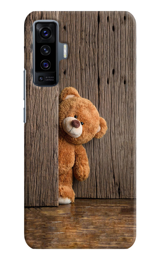Teddy Wooden Vivo X50 Hard Case Back Cover by Casekaro