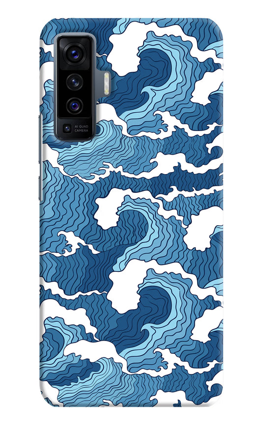 Blue Waves Vivo X50 Hard Case Back Cover by Casekaro