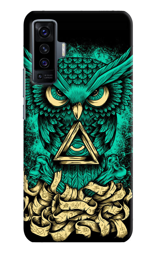 Green Owl Vivo X50 Hard Case Back Cover by Casekaro