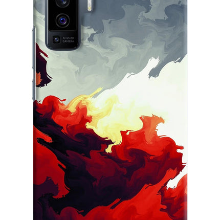 Fire Cloud Vivo X50 Hard Case Back Cover by Casekaro