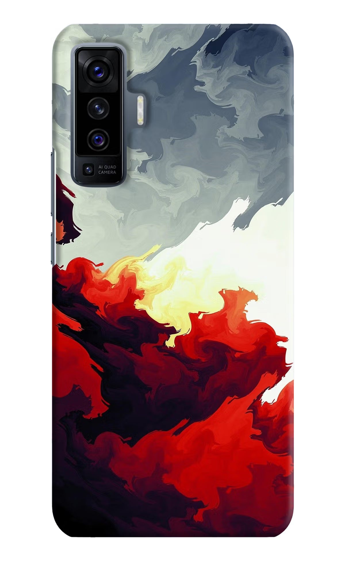 Fire Cloud Vivo X50 Hard Case Back Cover by Casekaro