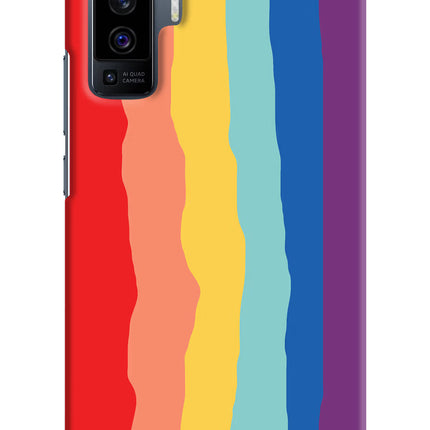 Rainbow Vivo X50 Hard Case Back Cover by Casekaro