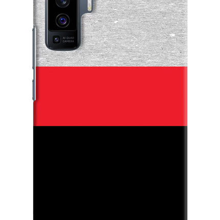 Tri Color Pattern Vivo X50 Hard Case Back Cover by Casekaro