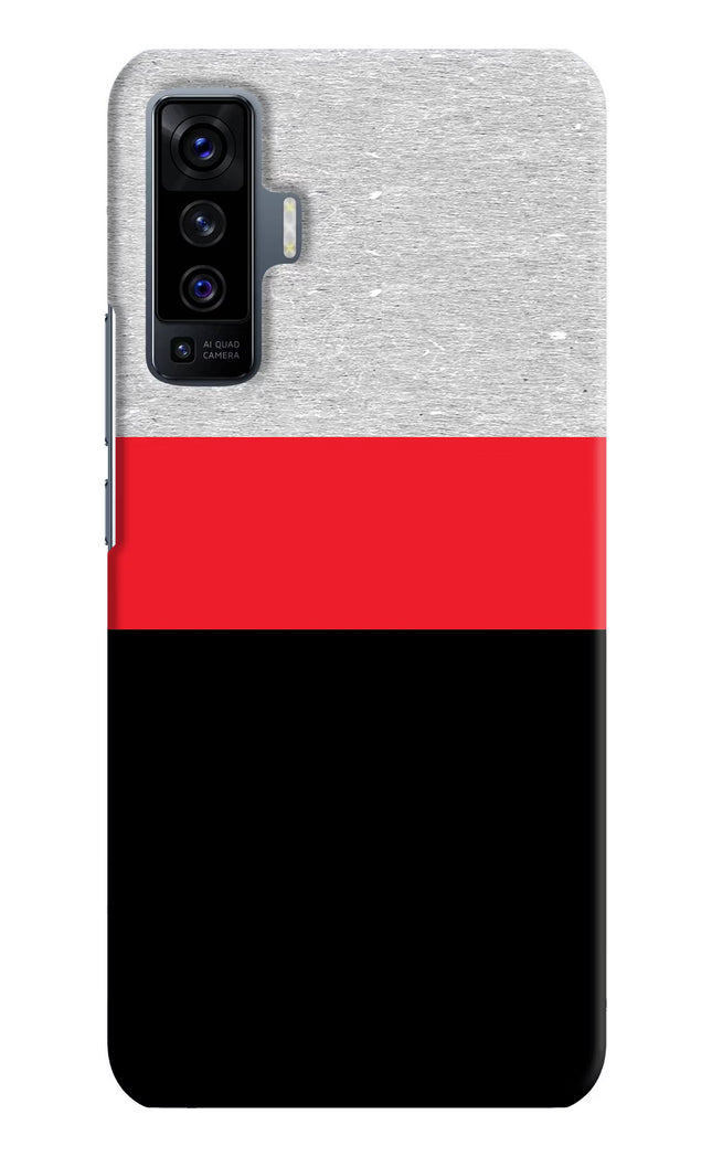 Tri Color Pattern Vivo X50 Hard Case Back Cover by Casekaro