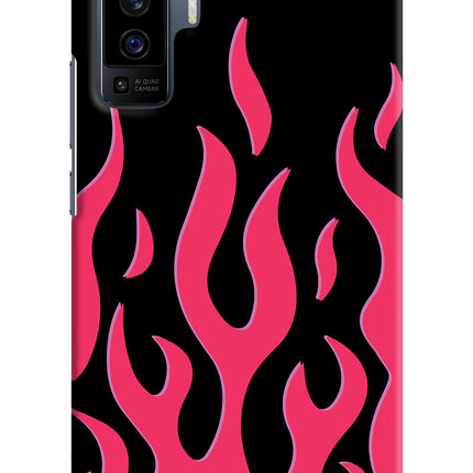 Fire Flames Vivo X50 Hard Case Back Cover by Casekaro