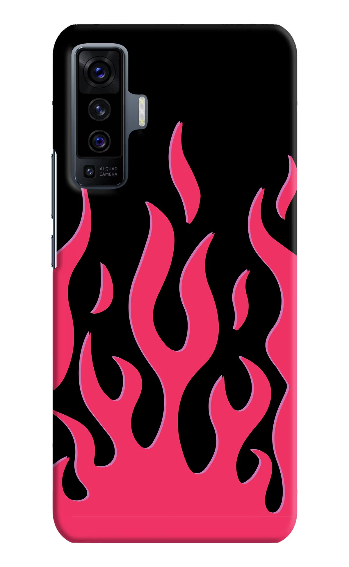 Fire Flames Vivo X50 Hard Case Back Cover by Casekaro