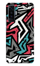Geometric Graffiti Vivo X50 Hard Case Back Cover by Casekaro