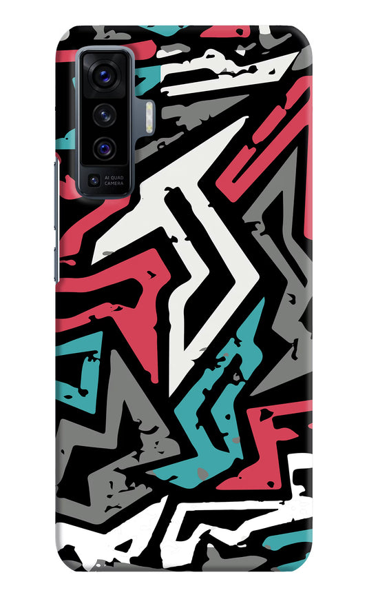 Geometric Graffiti Vivo X50 Hard Case Back Cover by Casekaro