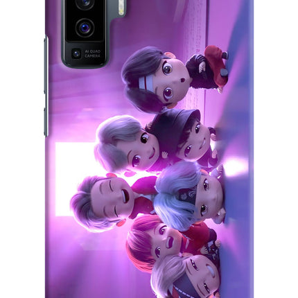 BTS Chibi Vivo X50 Hard Case Back Cover by Casekaro
