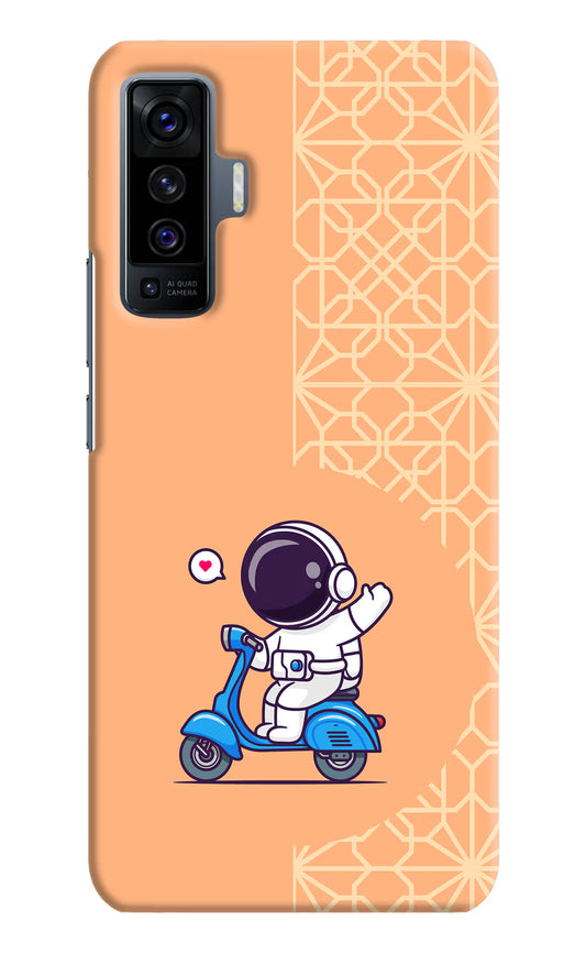 Cute Astronaut Riding Vivo X50 Hard Case Back Cover by Casekaro