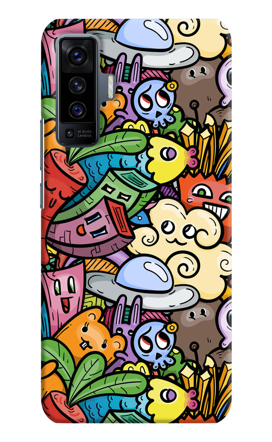 Veggie Doodle Vivo X50 Hard Case Back Cover by Casekaro