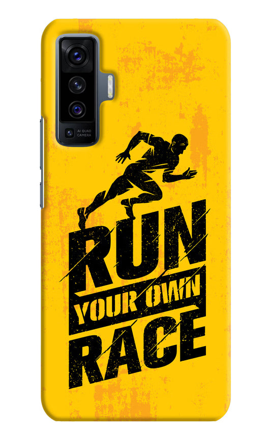 Run Your Own Race Vivo X50 Hard Case Back Cover by Casekaro