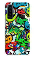Game Doodle Vivo X50 Hard Case Back Cover by Casekaro