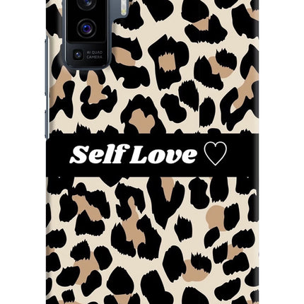 Leopard Print Self Love Vivo X50 Hard Case Back Cover by Casekaro