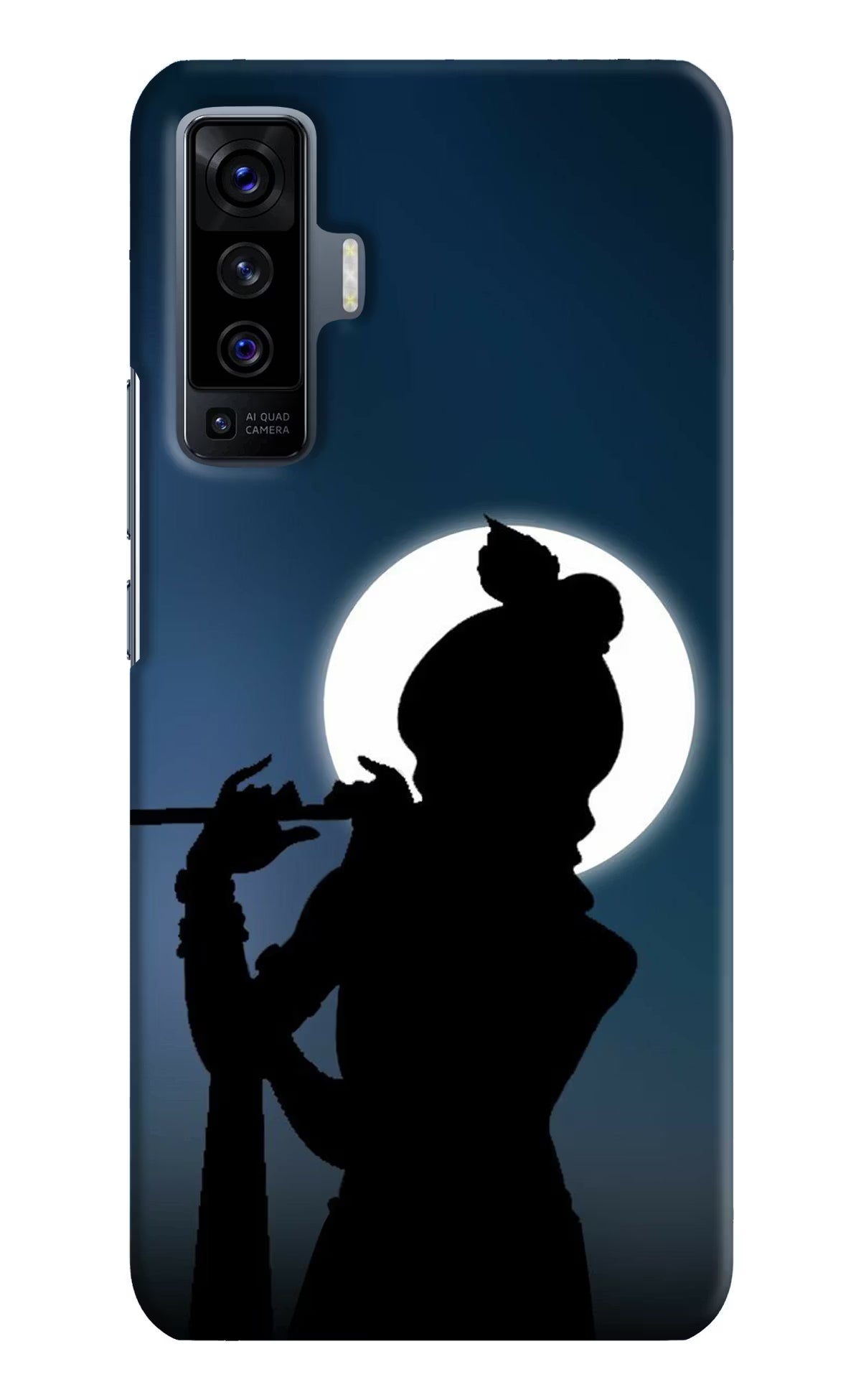 Shri Krishna Silhouette Vivo X50 Hard Case Back Cover by Casekaro