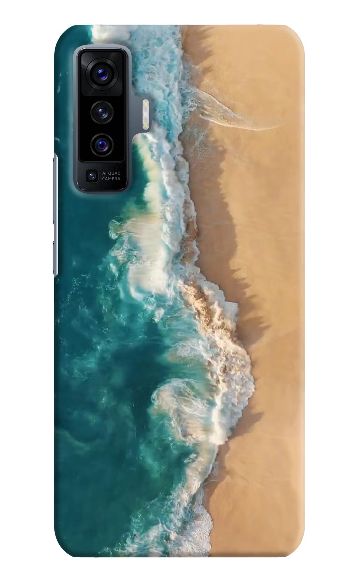 Ocean Beach Vivo X50 Hard Case Back Cover by Casekaro