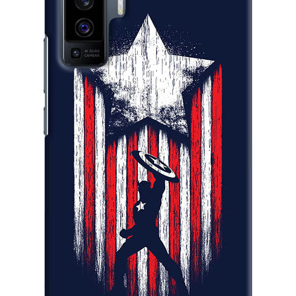 Captain America Marvel Art Vivo X50 Hard Case Back Cover by Casekaro