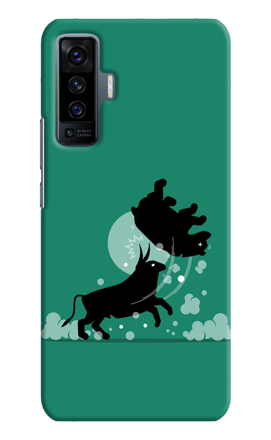 Bull Conqueror Vivo X50 Hard Case Back Cover by Casekaro