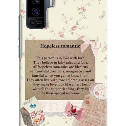 Hopeless Romantic Vivo X50 Hard Case Back Cover by Casekaro