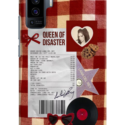 Queen of Disaster Vivo X50 Hard Case Back Cover by Casekaro