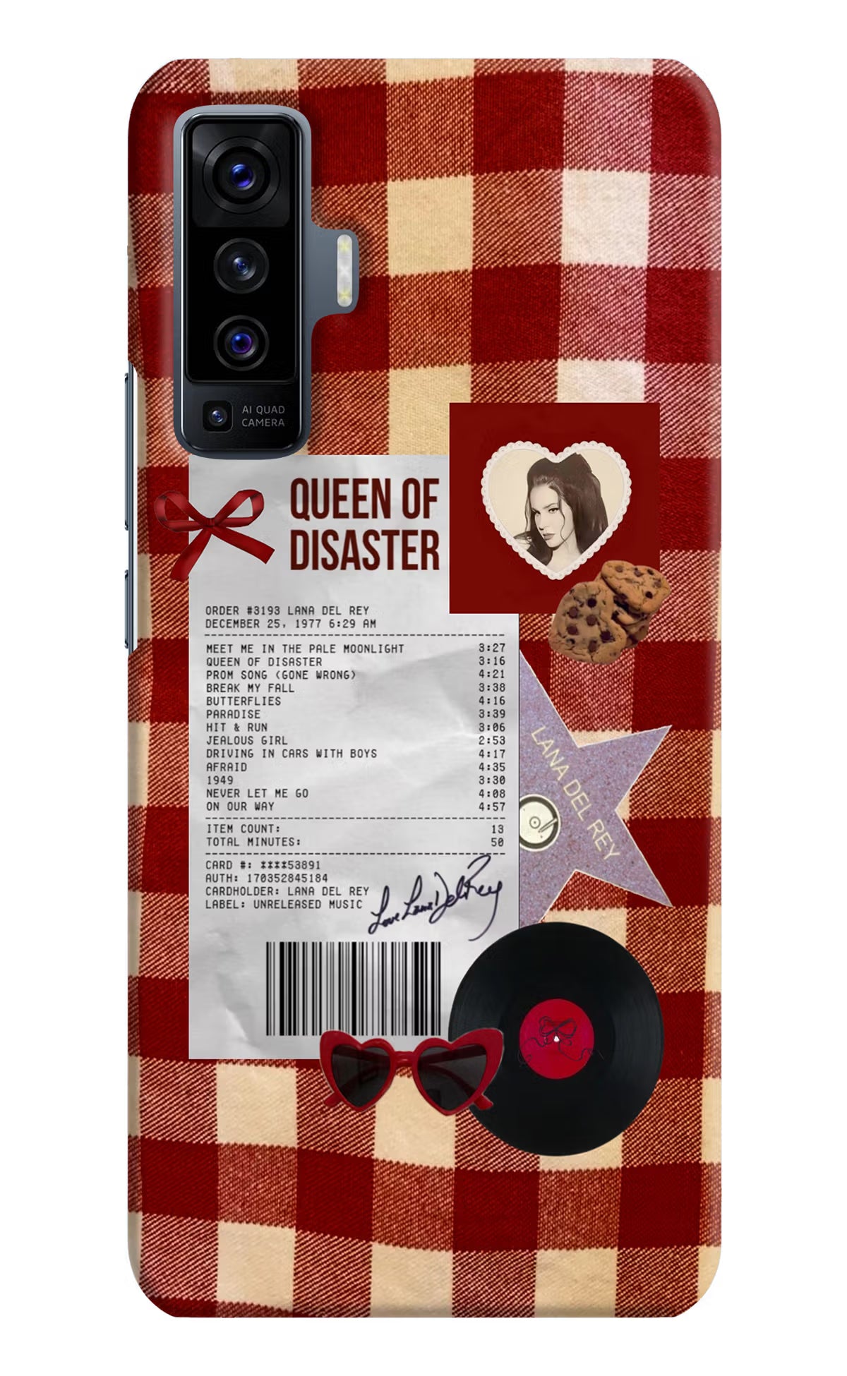 Queen of Disaster Vivo X50 Hard Case Back Cover by Casekaro