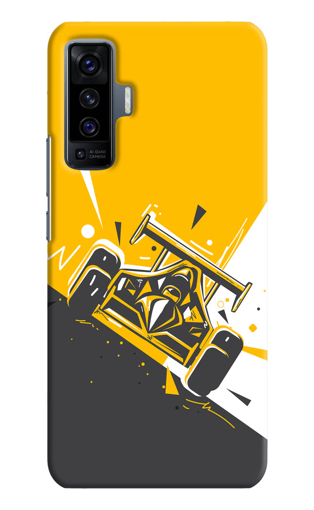 Track King Vivo X50 Hard Case Back Cover by Casekaro