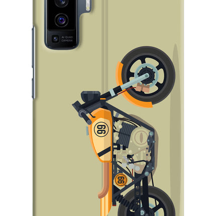 Vertical Speedster Vivo X50 Hard Case Back Cover by Casekaro