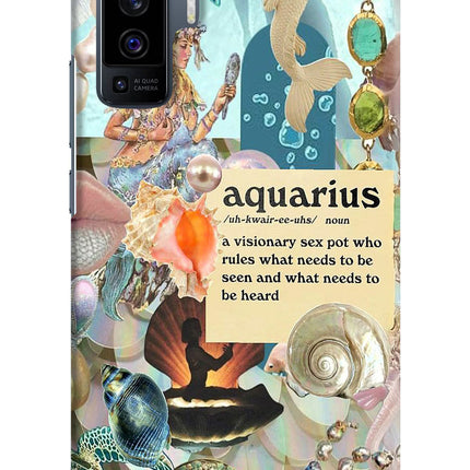 Aquarius Zodiac Vivo X50 Hard Case Back Cover by Casekaro