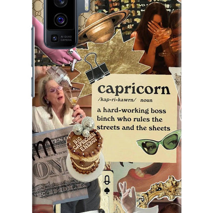 Capricorn Zodiac Vivo X50 Hard Case Back Cover by Casekaro