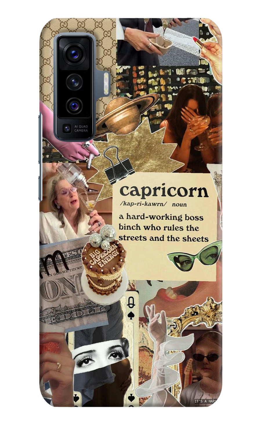 Capricorn Zodiac Vivo X50 Back Cover, Hard case