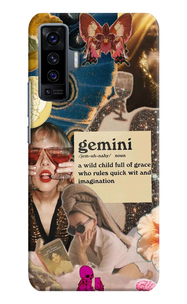 Gemini Zodiac Vivo X50 Hard Case Back Cover by Casekaro