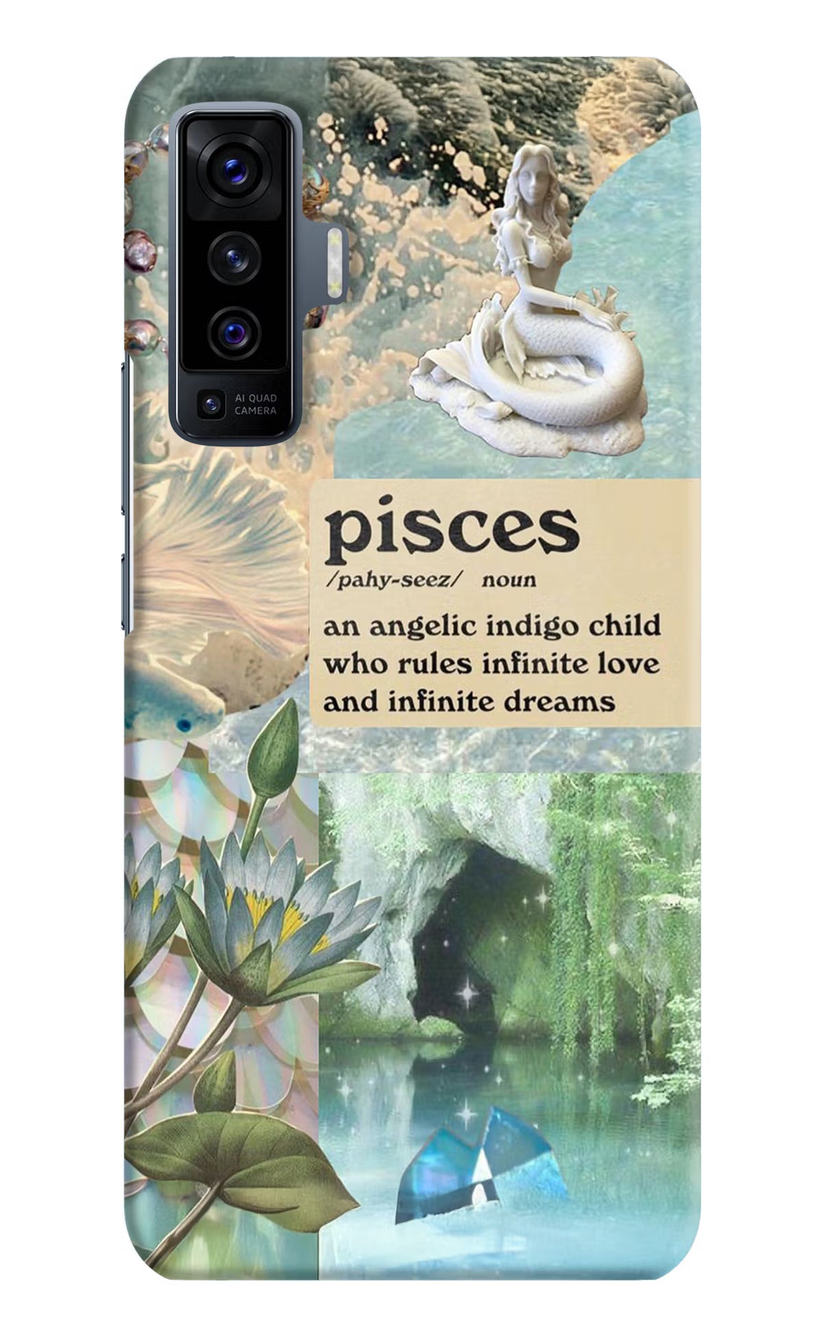 Pisces Zodiac Vivo X50 Hard Case Back Cover by Casekaro