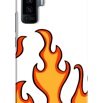 Fired Up – White Vivo X50 Hard Case Back Cover by Casekaro