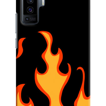Fired Up – Black Vivo X50 Hard Case Back Cover by Casekaro