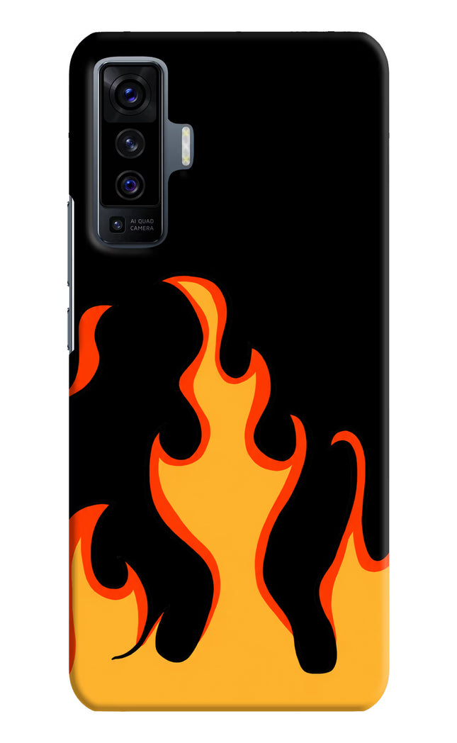 Fired Up – Black Vivo X50 Hard Case Back Cover by Casekaro
